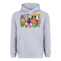 Heather Grey Halloween Western Boo Coffee Cups Heavyweight Hoodie - CowhideDigitalArt
