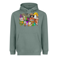 Sage Halloween Western Boo Coffee Cups Heavyweight Hoodie - CowhideDigitalArt