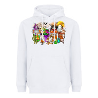 White Halloween Western Boo Coffee Cups Heavyweight Hoodie - CowhideDigitalArt