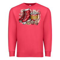 Cardinal Christmas Ice Skating Premium Sweatshirt - CowhideDigitalArt