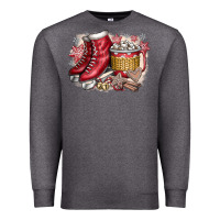 Charcoal Heather Christmas Ice Skating Premium Sweatshirt - CowhideDigitalArt