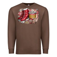 Chestnut Christmas Ice Skating Premium Sweatshirt - CowhideDigitalArt