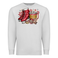 Dove Grey Christmas Ice Skating Premium Sweatshirt - CowhideDigitalArt