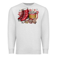 Oatmeal Heather Christmas Ice Skating Premium Sweatshirt - CowhideDigitalArt
