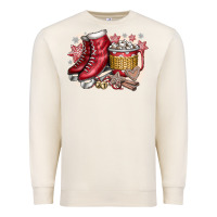 Sandshell Christmas Ice Skating Premium Sweatshirt - CowhideDigitalArt