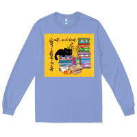 Colony Blue life is better with cats and books Long Sleeve Tee - TumblerDesignByShophia