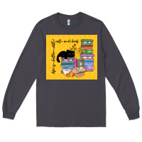 Smoke life is better with cats and books Long Sleeve Tee - TumblerDesignByShophia