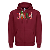 Burgundy jolly gnome Zipper Hoodie - BundleAndBundleShop