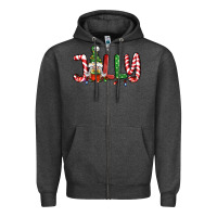 Charcoal Heather jolly gnome Zipper Hoodie - BundleAndBundleShop