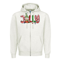 Oatmeal Heather jolly gnome Zipper Hoodie - BundleAndBundleShop
