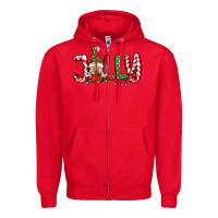 Red jolly gnome Zipper Hoodie - BundleAndBundleShop