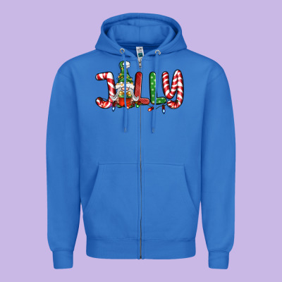 Jolly Gnome Zipper Hoodie Designed By Bundleandbundleshop