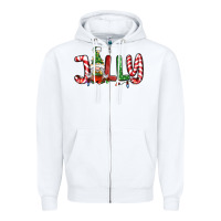 White jolly gnome Zipper Hoodie - BundleAndBundleShop