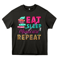 Asphalt eat sleep manicure repeat Heavy Core Tee - NancyCooperArtShop