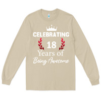 Mushroom 18 years of being awesome, 18 year old birthday gi Long Sleeve Tee - tuanDangUi