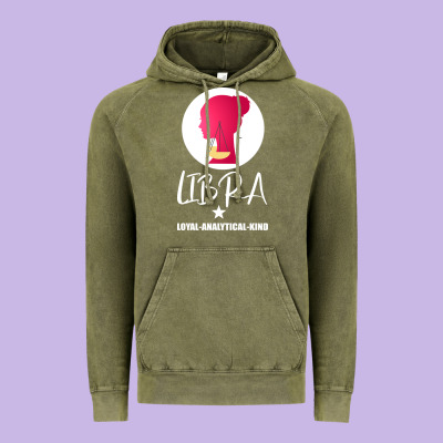 Libra Zodiac Sign Horoscope Birth Gift Girl Vintage Hoodie Designed By Bettercallsaul