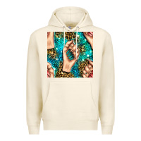 Tofu nail art with leopard and turquoise  gemstone seamless pattern bbs Premium Hoodie - BundleAndBundleShop