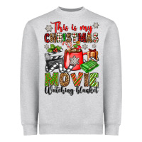 Heather Grey this is my christmas movie watching blanket Heavyweight Sweatshirt - OliviaCreatesArt