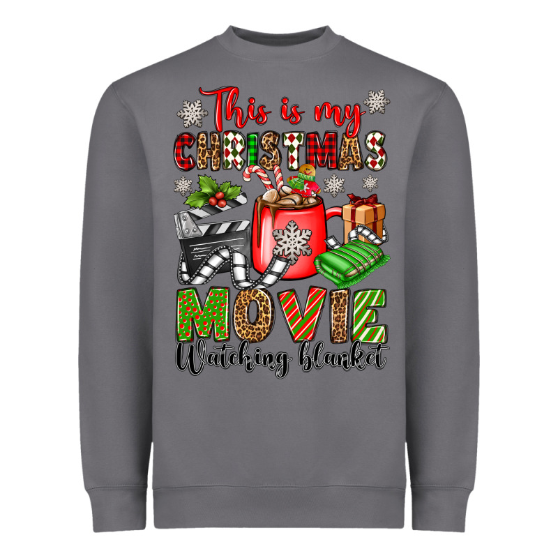 This Is My Christmas Movie Watching Blanket Heavyweight Sweatshirt by OliviaCreatesArt | Teevron