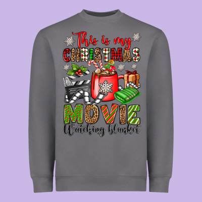 This Is My Christmas Movie Watching Blanket Heavyweight Sweatshirt Designed By Oliviacreatesart