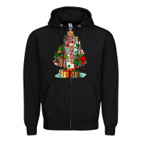 Black nurse christmas tree Zipper Hoodie - FaDigitalArtStudio
