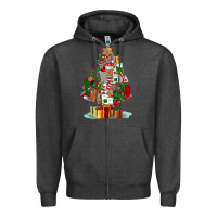 Charcoal Heather nurse christmas tree Zipper Hoodie - FaDigitalArtStudio