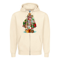 Sandshell nurse christmas tree Zipper Hoodie - FaDigitalArtStudio