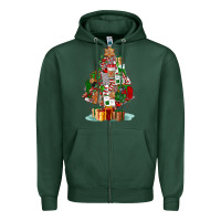 Sports Green nurse christmas tree Zipper Hoodie - FaDigitalArtStudio