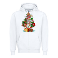 White nurse christmas tree Zipper Hoodie - FaDigitalArtStudio