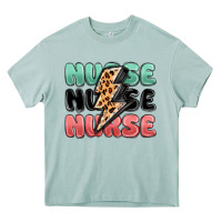 Nurse Leopard Lightning Bolt Heavy Core Tee | Teevron