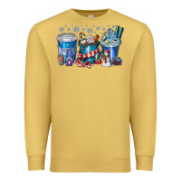 Antique Gold Christmas Coffee Premium Sweatshirt - CowhideDigitalArt