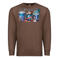 Chestnut Christmas Coffee Premium Sweatshirt - CowhideDigitalArt