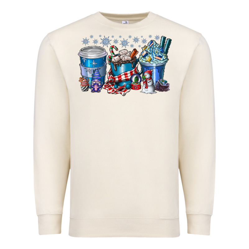 Christmas Coffee Premium Sweatshirt by CowhideDigitalArt | Teevron