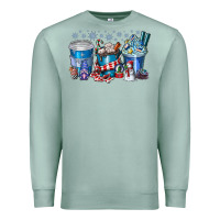 Seafoam Christmas Coffee Premium Sweatshirt - CowhideDigitalArt