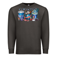 Smoke Christmas Coffee Premium Sweatshirt - CowhideDigitalArt