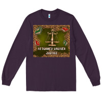 Plum attorney lawyer justice Long Sleeve Tee - TumblerDesignByShophia