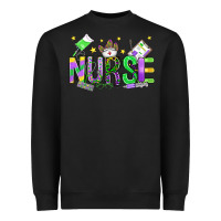Black mardi gras nurse Heavyweight Sweatshirt - OliviaCreatesArt