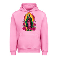 Fuchsia Pink our lady of guadalupe Urban Hoodie - Artiststas