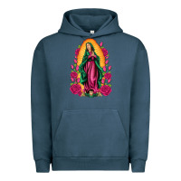 Pigment Midnight Navy our lady of guadalupe Urban Hoodie - Artiststas