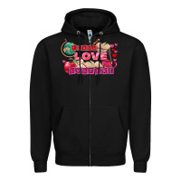 Black Valentine's Day Teach Love Inspire Zipper Hoodie - FaDigitalArtStudio