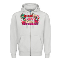 Dove Grey Valentine's Day Teach Love Inspire Zipper Hoodie - FaDigitalArtStudio