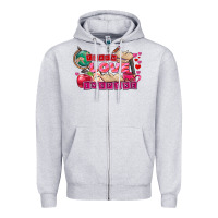 Heather Grey Valentine's Day Teach Love Inspire Zipper Hoodie - FaDigitalArtStudio