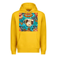 Lemon dog coffee cups and food container with cowhide seamless pattern bbs Premium Hoodie - BundleAndBundleShop