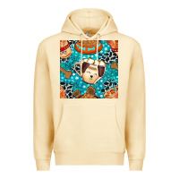 Pina Colada dog coffee cups and food container with cowhide seamless pattern bbs Premium Hoodie - BundleAndBundleShop