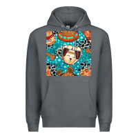 Rock dog coffee cups and food container with cowhide seamless pattern bbs Premium Hoodie - BundleAndBundleShop
