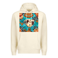 Sandshell dog coffee cups and food container with cowhide seamless pattern bbs Premium Hoodie - BundleAndBundleShop