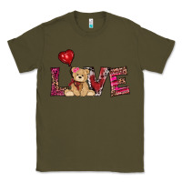 Army Green valentine's day tedybear love Classic Tee - RanaPortraitStore