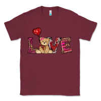 Burgundy valentine's day tedybear love Classic Tee - RanaPortraitStore
