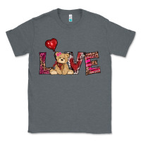 Charcoal Heather valentine's day tedybear love Classic Tee - RanaPortraitStore