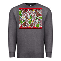 Charcoal Heather Christmas Cakes Premium Sweatshirt - CowhideDigitalArt